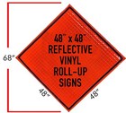 Orangegear   48  X 48  Reflective Vinyl Sign   Steel Single Spring Stand Kit