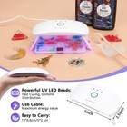 Kisrel Upgraded Uv Light For Resin  Portable Resin Light  8 Beads  White