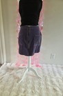 Limonata Purple Solid Corduroy Mini Skirt Zip Front Pockets Womens Size M
