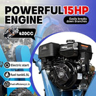 Wood Chipper Shredder Mulcher 15hp Heavy Duty Gas Powered 5    420cc Free Ship