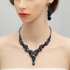 Vintage Crystal Bridal Necklace Earrings Set Rhinestone Wedding Party Costume Je