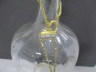 Vintage Early Hand Blown Glass Etched Grapevine Pontil Decanter Bottle