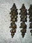 Floral Five Matching Antique Brass Figural Decorative Arts Hardware Elements