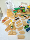 Gullane Thomas Train Wooden Lot Of 73 Pc  Buildings Risers Track Trains Animals