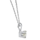 1 2ctw Diamond Solitaire Necklace   Studs Earrings Set 14k White Gold