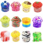 12 Pack Cloud Butter Crunchy Clear Slime Kit  Soft Non-sticky Stress Relief Toy 