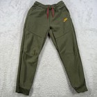 Nike Joggers Boys Xl Green Tech Fleece Drawstring Pocket Youth Gym Sweatpants