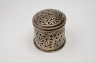 Silver Plated Box Engraved Antique Pierced Cricket Keeper Trinket 6 In 468 G