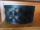 New Black Medium Metropolitan 2010 Oval Longaberger Basket Solid Wood Bottom
