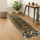 Snake Animal Print Runner  Exotic Hallway Mat  Glam Floor Decor  Luxury Runner