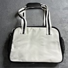 Pickleball Paddle Carry Bag Women s Black White Soft Faux Leather Shoulder Tote