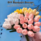 Artificial Flower Bouquet Night Lamp 15pcs Warm Light Flower Shaped Bedroom 