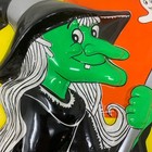 Vintage 70s Halloween Vacuform 3d Mold Plastic Witch Cauldron Pumpkin Wall Decor