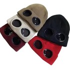 Unisex Winter Knit Woolly Chunky Beanie Hats Solid Casual Warmer Ski Goggle Cap 