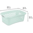 Sterilite Hiphold Laundry Basket  1 5 Bushel Plastic Clothes Hamper  Mint  6 Pk