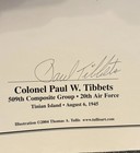 National Aviation Hall Of Fame Enola Gay Colonel Paul W Tibbets Signed Print Coa