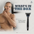 Precision 5-blade Razor For Men - Stainless Steel  Lubricating Strip  Travel Sha