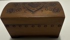 Vintage Hand Carved Wood Trinket  Jewelry Box Made In Poland Gift Collectable