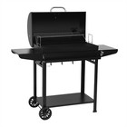 Royal Gourmet Barrel Charcoal Grill With Front Storage Basket Backyard Bbq Party