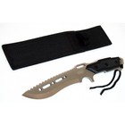 12   Hunting Knives Steel Blade Silver   Black Knife Nylon Sheath