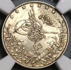 1885 Ngc Ms 63 Egypt 2 Qirsh Ottoman Empire 1293 10w Silver Coin  23101501c 