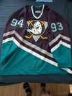 Ccm Nhl Center Ice Anaheim Mighty Ducks Inaugural Season Hockey Jersey 54