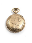 Antique 14k Gold Elgin Ladies Hunter Case Pocket Watch Size 0