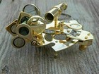 Collectible Vintage Brass Sextant Marine Working Table Top Nautical Sextant 