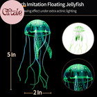 4 Pack Glowing Fish Tank Decorations Silicone Jellyfish Coral Aquarium Decor