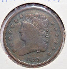 1835 Half Cent Classic Head Capped Bust - F