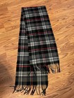 100  Cashmere Scarf Made In Scotland Plaid black red gray  Super Soft Unisex