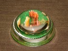 Vintage Desk Office  3  Wide 1 1 2  High Mini Flowers Stems Paperweight