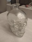 Skull Clear Glass Bottle Vintage 