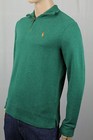 Polo Ralph Lauren Green 1 2 Half Zip Sweater Orange Pony Nwt
