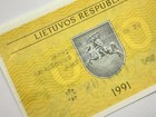 1991 Lithuania 0 50 Talonas Uncirculated Banknote X471