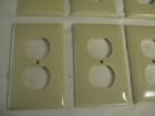 Vintage P s Sierra Ivory Bakelite Ribbed Outlet Cover Wall Plate - One  1 