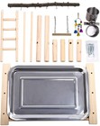 Bird Playground parrots Play Gym parakeet Play Stand With Prickly Ash Wood Pe   