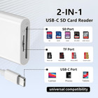 Sd Card Reader For Iphone17 16 15 support Sd  Micro Sd   white   