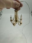 Dollhouse Miniature Battery Light 5 Arm Chandelier With Chains 1 12 Scale