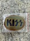 Kiss 1978 Gold Blue Logo Pacifica Belt Bucklegene Paul Ace Aucoin Vintage Rare 
