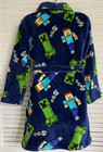 Minecraft Boys Plush Pajama Robe  Small  6 7   Flame Resistant