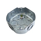 Octagon Electrical Box Steel 15 5 Cu  In  Capacity Gray Silver 4 In  Mko Lot