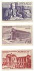 Monaco Scott  c16-18   c20a Vf Mint Never Hinged Issued 1947 