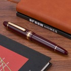 Junlai 930  9 Piston Fountain Pen F m b Nib  Black  Red Resin Gift Pen  wrench