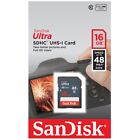5 X Sandisk Ultra 16gb Sdhc Sdxc Sd Class 10 Flash Memory Card Camera   Cases