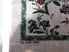 Set Of 2 Nos Vtg All Pure Linen Tea Towels Floral Print 27 x16  Ea Read Desc
