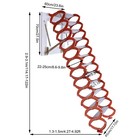 Attic Extension Ladder 10 17ft Narrow Wall Mounted Folding Loft Stairs 12-steps