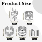 50pcs Hair Jewelry Silver Beads Charms Cuffs For Braids Dreadlocks Women New