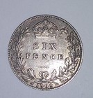 1909 Great Britain  Edward Vii  6 Pence  1909  Silver  Nice Vf Coin   Km   799