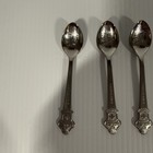 Vtg Lucerne Bucherer Rolex Watch Lion Logo Demitasse Coffee Spoons  lot Of 3 
